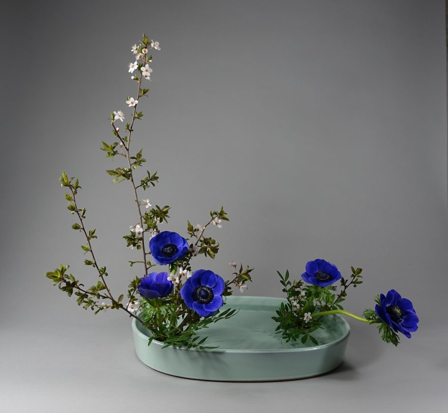 Ikebana, Sogetsu, zweiteiliges Moribana