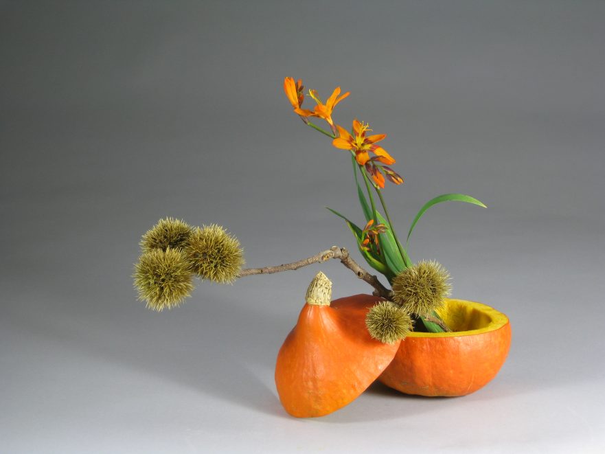 Ikebana, Sogetsu, Ikebana zu deutschen Festen, "Erntedankfest" (von Ayako Graefe)